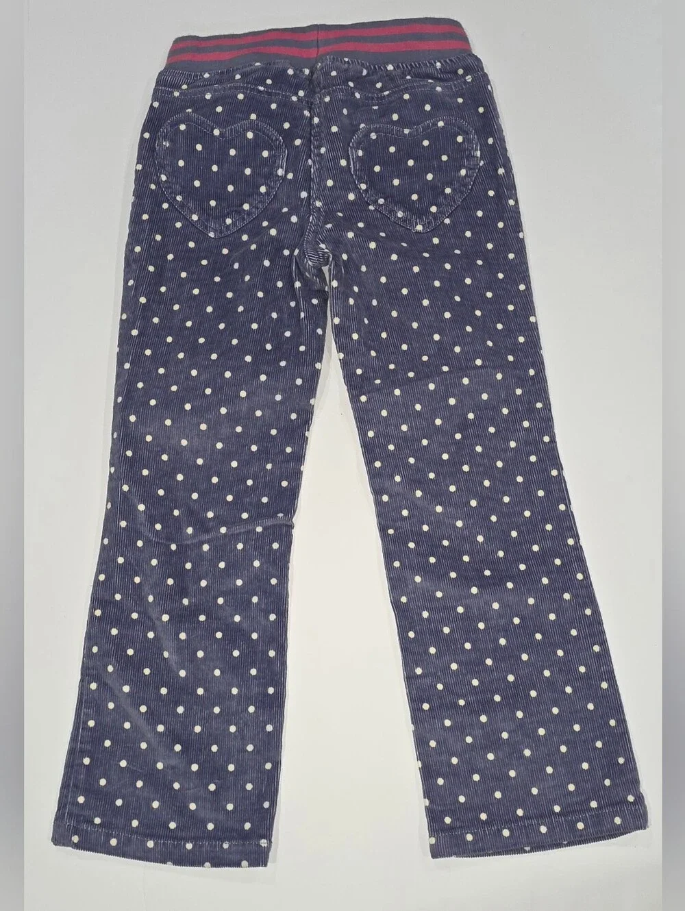 Mini Boden Gray Sweatshirt & Navy Polka Dot Matching Set with Colorful Flower